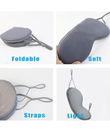 Buy Adjustable Grey Sleep Mask for Men & Women | Soft Double-Sided Eye Mask for Sound Sleep | Blackout Blindfold - Buy Online on GoSupps.com