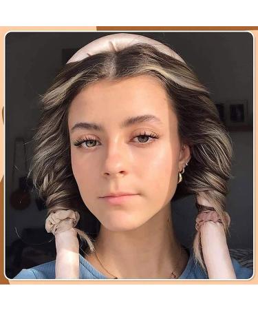 Heatless Curls Headband No Heat Wave Curlers Styling Tools for Long Medium Hair Make Soft And Shiny Pink1 - Buy Online on GoSupps.com