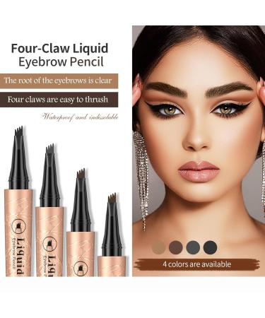 Buy Waterproof Microblading Eyebrow Pen - 4 Tip Soft Brown Pencil for Natural Looking Eyebrows Smudge-Proof & Long Lasting | International Shipping Available - Buy Online on GoSupps.com