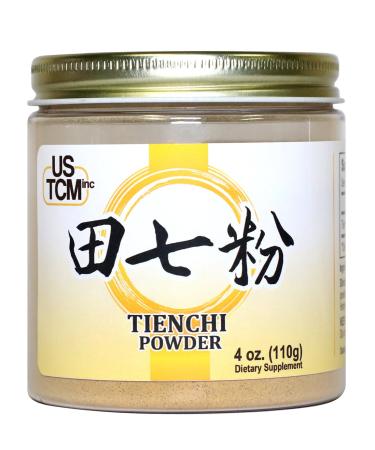 USTCM 100% Pure Tienchi Powder Pseudoginseng Notoginseng Sanqi Powder Tienchi Ginseng Powder 120mesh (4oz)