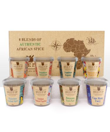 "SPICE IT UP L authentic African spices - spices for cooking grilling grilling as Rubs - 8 unique spices - spices set for meat & more - Harissa Dukkah Ras El Hanout & more"