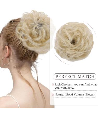 Premium Real Hair Extensions for Messy Ponytails & Updos - Blonde Hair Ties for Volume & Style - Buy Online on GoSupps.com