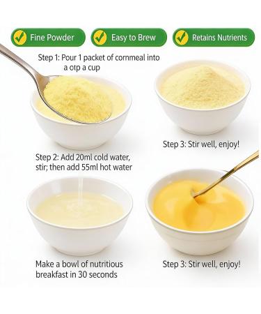 M lange De Petit-d jeuner Base Bouillie Farine Ma s Pure - 20 Sachets Portion Individuelle C r ales Chaudes Instantan es Sans Sucre Ajout OGM Remplacement Rapide Des Repas - Buy Online on GoSupps.com