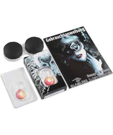 Colored Red Contact Lenses | Anime Red Circle Lenses | Heroes of Cosplay | High Coverage | No Prescription | Free Lens Case - Buy Online on GoSupps.com