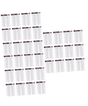 Healeved 36 Sheets eyebrow shaping sticker Brow Transfer stickers light brown eyebrow transfers 21x15cmx3pcs Black 1x3pcs