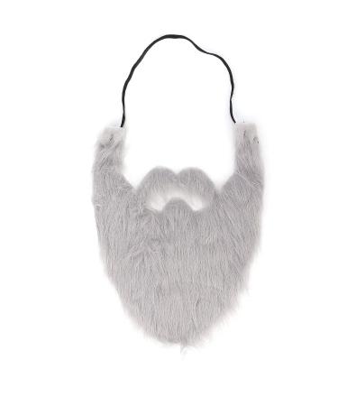 Gray Fake Beard with Elastic Band - Lightweight & Soft Plush for Parties & Festivals | Perfect Trick Prop - Buy Online on GoSupps.com