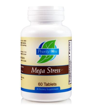 Priority One Vitamins Mega Stress 60 Tablets - B Vitamin Complex with The Benefits of Adrenal.*