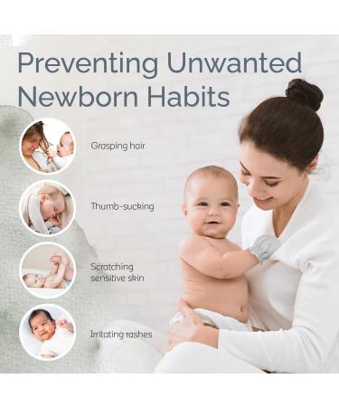 Organic No Scratch Mittens for Newborns - 8 Pack White Clouds - Soft and Warm Baby Gloves - Buy Online on GoSupps.com