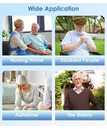 Roylvan Waterproof Adult Bibs - Set of 3 Oil-Resistant & Washable Clothing Protection for Men Women Seniors & Disabled - Blue - Buy Online on GoSupps.com