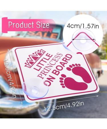 Amabro Little Princess on Board Car Warning Signs 2pcs - Pink Safety Bumper Sticker Set - Buy Online on GoSupps.com