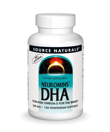 Source Naturals DHA, Neuromins 200 mg Non-Fish Omega-3 for the Brain - 120 Softgels 120 Count (Pack of 1) - Buy Online on GoSupps.com