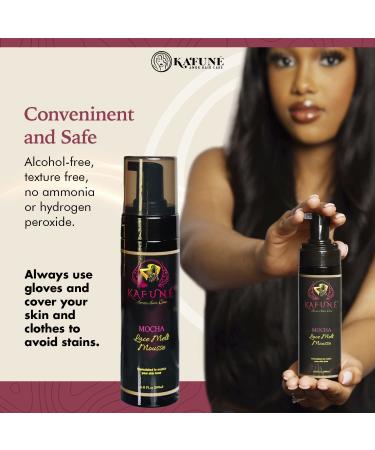Kafune Tint Melting Mousse Concealer for Lace Wigs, Hair Wigs, Toupees & Hair Pieces - Natural Edge Control, Mocha Medium Brown, 6.8 Fl oz - Buy Online on GoSupps.com