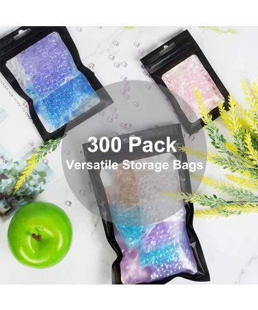 300 Pack Resealable Mylar Bags - Food Storage Smell Proof Bags with Front Window - Variety Sizes Pack for Snacks, Cookies, Jewelry - Black (3x4.7, 4x6, 4.7x7.9) - Buy Online on GoSupps.com