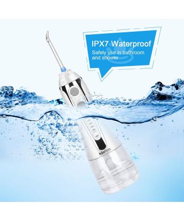 H2ofloss Cordless Water Flosser - 5 Modes Oral Irrigator for Home/Travel, IPX7 Waterproof, USB Rechargeable - White - Buy Online on GoSupps.com