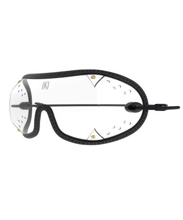 Kroop's DZ II Goggles - Quick Adjusting Goggles Built for Skydiving. Black Clear / Transparent