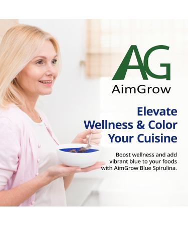 Aimgrow Blue Spirulina Antioxidant Rich Blue Spirulina Powder Non-GMO and Gluten-Free 50 Grams - Buy Online on GoSupps.com