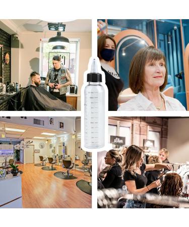 Thyonta 3 Pack 120ml Color Graduated Oil Applicator Bottles with Pouring Spout for Hair Salons and Barber Shops - Buy Online on GoSupps.com