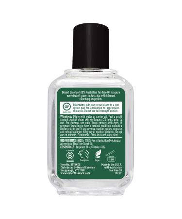 Desert Essence Australian Tea Tree Oil - Therapeutic Grade 2 Fl Oz Essential Oil for Glowing Skin & Home Cleansing - Natural Pedicure Regimen - Buy Online on GoSupps.com