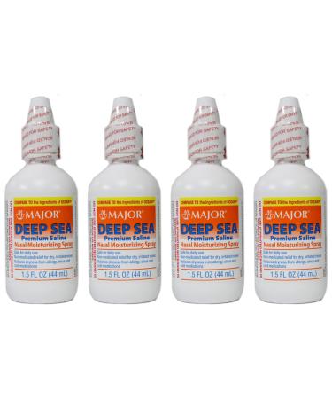 MAJOR Deep Sea Saline Nasal Spray 1.5 oz (PACK OF 4)