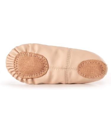 RoseMoli Ballet Shoes - Leather Yoga Ballet Slippers for Girls/Women, Nude, Size 3.5 - Buy Online on GoSupps.com