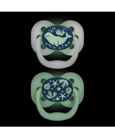 Dr Brown's Advantage Pacifier - Glow in the Dark Blue for 0-6 Months | International Shipping Available - Buy Online on GoSupps.com