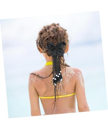 Abaodam Hair Accessories Wigs Bowknot Beaded Ponytail Long Ponytail Extension Braided Ponytail Extension for Women Diy Hair Extensions Braiding Hair To Weave Women's Extend Chemical Fiber As Shown 01 29X16CM - Buy Online on GoSupps.com