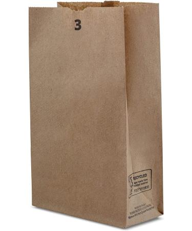 3 lb Strong & Durable Kraft Paper Bags by MT Products - 100 Count | Ideal for Groceries | Keeps Food Fresh | Bulk Brown Paper Sacks - Buy Online on GoSupps.com