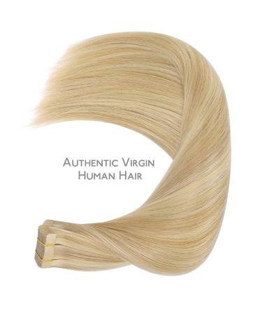 Salife Real Hair Tape Extensions - 20PCs 50g 22 Inch Light Blonde Highlights - Remy Invisible Skin Weft #16/2 Hellblond - Buy Online on GoSupps.com