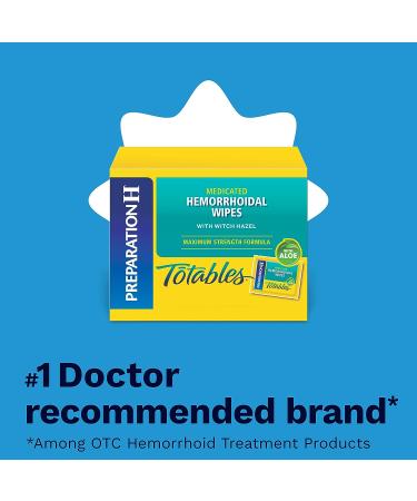 Preparation H Totables Hemorrhoid Flushable Wipes with Witch Hazel - 50 Count - Buy Online on GoSupps.com