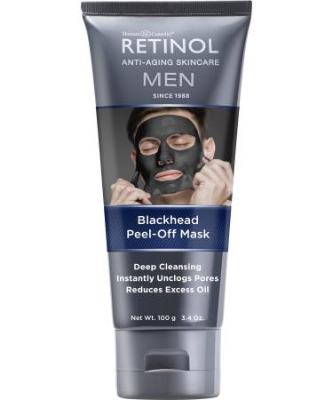 Retinol Men Blackhead Peel-Off Mask - Mask instantly unclogs pores and reduces excess oil to reveal fresh  smooth and healthy skin