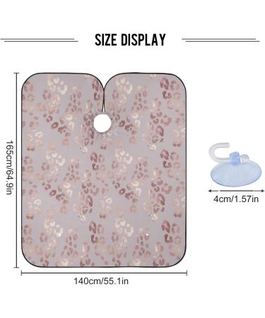 Bolaz Waterproof Barber Cape - Rose Gold Leopard Haircut Bib for Men & Women | Unisex Hair Cutting Cape | Multicolor One Size - Buy Online on GoSupps.com