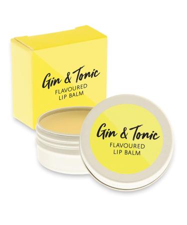 Gin and Tonic Flavoured Lip Balm Hydrate and Heal with Hand-Poured Chapped Lips Treatment for Women Vegan Friendly Candelilla Wax Locks In Moisture to Nourish and Repair Dry Cracked Lips 12 g Tin