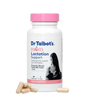 Dr. Talbot's Mom Probiotic Lactation Support Supplement - Herbal Blend of Fenugreek, Blessed Thistle, Milk Thistle, and More - 60 Capsules
