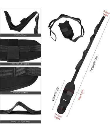 Sindax Yoga Strap Leg & Calf Stretcher - Adjustable Loops for Physical Therapy & Plantar Fasciitis Relief - Ideal for Pilates, Dance, and Gymnastics - Buy Online on GoSupps.com