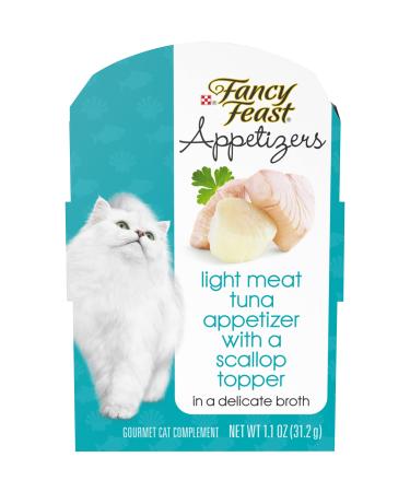 Purina Fancy Feast Appetizers Adult Gourmet Wet Cat Food Complement Light Meat Tuna & Scallop 1.1 Ounce (Pack of 10) - Buy Online on GoSupps.com