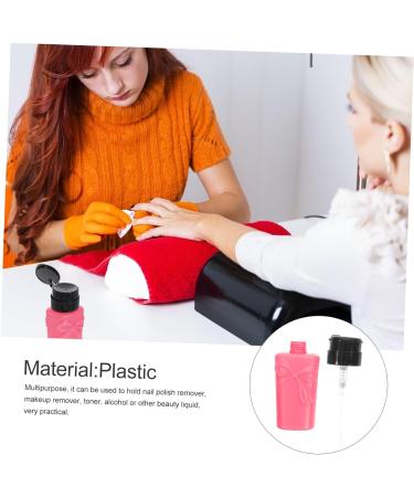 Housoutil 2 Pieces Nail Remover Bottle Travel Shampoo Makeup Remover Organizer Facial Tonic Lotion Liquid Clean Water Pink Plastic - Buy Online on GoSupps.com