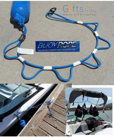 BuoyRope | 2-in-1 Docking Line for Boats - Adjustable Fender Height & Boat Tie-Off - Black - Buy Online on GoSupps.com