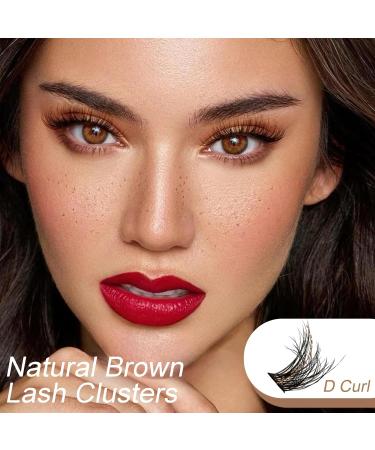 Brown Lash Clusters 10-20mm - Wispy Faux Mink Eyelash Extensions | 154 Pcs Natural Look Brown Lashes for Everyday Wear by FOINEMYED - Buy Online on GoSupps.com