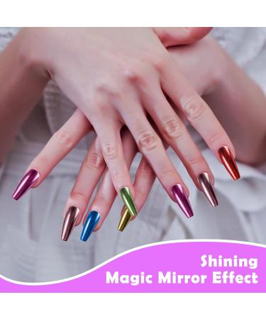 6 Boxes Chrome Nail Powder Green Chrome Powder Chrome Nail Powder for Nails Nail Chrome Powders Chrome Powder for Gel Nails Shiny Mirror Effect Powder for Nail Art Decoration DIY Nail Glitters - Buy Online on GoSupps.com