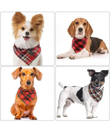 Dog Bandana VIPITH 8 Pack Plaid Bibs Scarf Washable Reversible Adjustable Triangle Dog Scarf Bow Ties for Pets and Cats (Random Color) Christmas - Buy Online on GoSupps.com