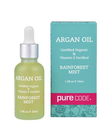 PURECODE Rainforest Mist - 100% Pure Moroccan Organic Argan Oil 30ml | All-Natural Anti-Aging Moisturizer for Skin Hair & Nails - Buy Online on GoSupps.com