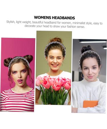 PLAFOPE Rhinestone Headband Womens Hair Bands Dressy Headbands for Women Hair Headbands for Women Head Bands for Hair Women Hair Bands Fashionable Headbands Wide Headbands - Buy Online on GoSupps.com