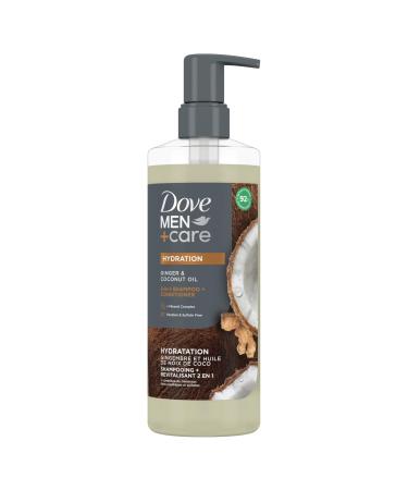 Dove Men+Care Shampooing 2 en 1 + apr s-shampoing gingembre et huile de noix de coco pour cheveux hydrat s complexe min ral 500 ml