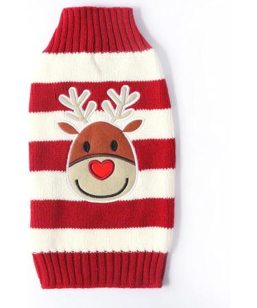 Buy Hrttsy Christmas Dog Sweater | Cozy Winter Pullover for Small to Large Dogs | Red & White Moose Design - Buy Online on GoSupps.com