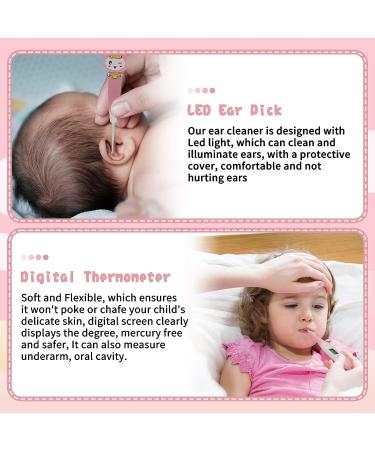 Baby Healthcare and Grooming Kit with Hair and Nail Clippers for Newborns - 20 Piece Set in Pink - Buy Online on GoSupps.com