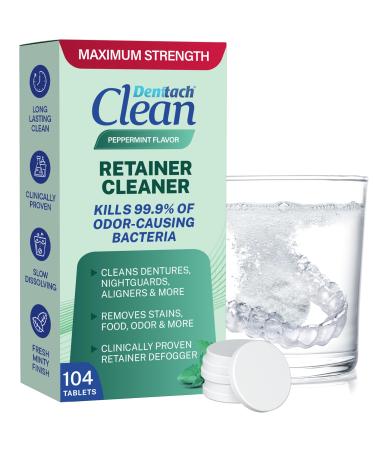 Retainer Cleaner Tablets Cleaner Retainer Cleanser and Defogger Denture Cleaning Tablets Deep Clean Retainers Dentures Aligners Night Guard 5 Month Supply Pack of 1
