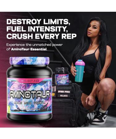 Project AD Aminotaur - BCAA Amino Acids & Pre Workout Energy Powder (Sour Apple) | Keto Friendly Coffee Extract International Shipping - Buy Online on GoSupps.com
