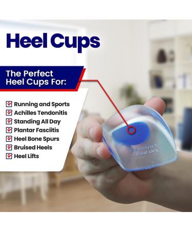 Armstrong Amerika Silicone Gel Heel Cups - Plantar Fasciitis Inserts for Pain Relief - Small/Medium, Pack of 6 - Buy Online on GoSupps.com