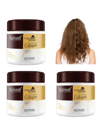 Karsell Collages Hair Mask 500ml Hair Treatment deep repair conditioning argan oil collagen hair mask for dry damaged hair collagen hair treatment hair mask collagen essence dry (3PCs)