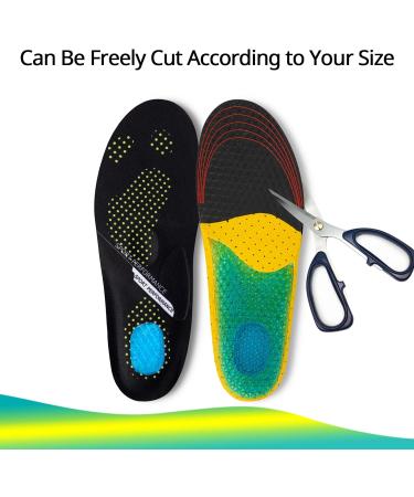 Arxus Gel Insoles - Plantar Fasciitis Arch Support Orthotic for Flat Feet & Heel Pain Relief | Shock Absorbing Comfort Inserts for Running Shoes - Blue M - Buy Online on GoSupps.com